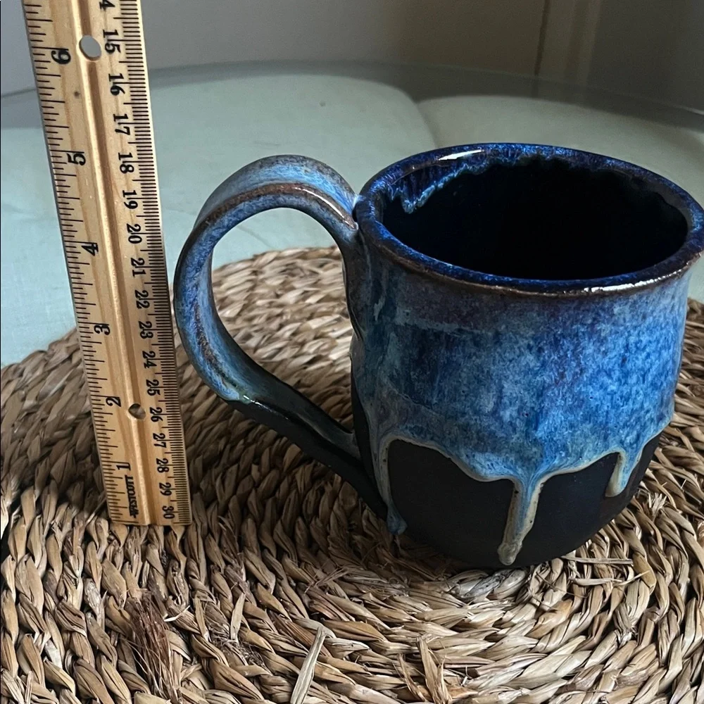 Artisan Blue and Black Ceramic Mug - Picture 11 of 11